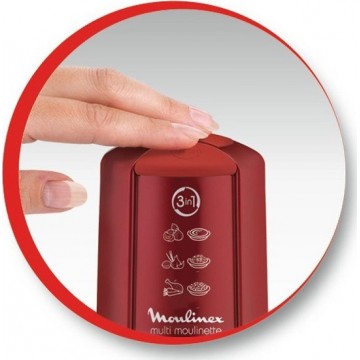 Moulinex AT714G Moulinette Πολυκόπτης Multi 500W με Δοχείο 500ml Red